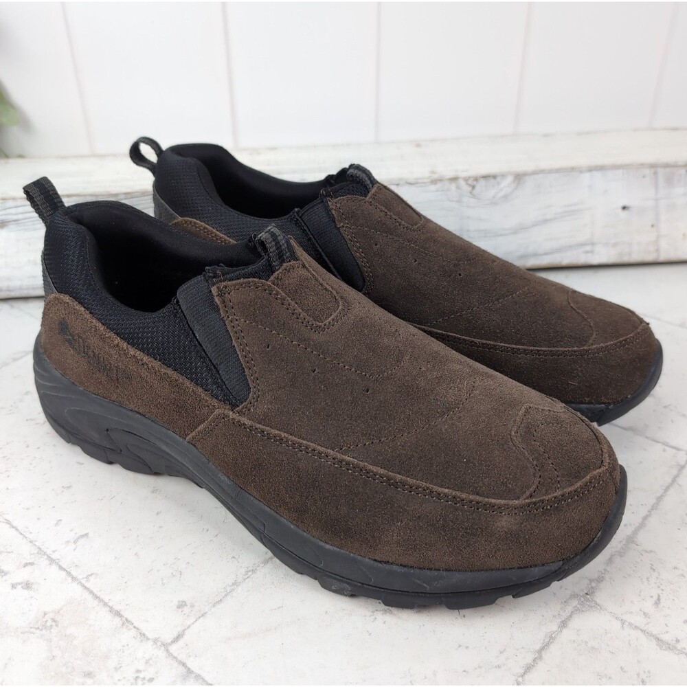 Men's Denali Aleutian Outdoor Brown Suede Jungle Moc Slip-on Loafers Size 9